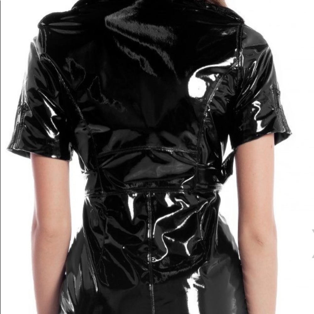 💗WET LOOK TOP DESIGNER GRACIA DRESS/LONG JACKET💗 - Picture 15 of 16